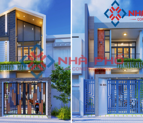 Thiết kế nhà ống hai tầng